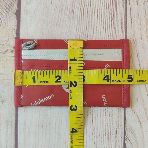 Lululemon handmade minimalist credit card ID holder with keychain - Picture 5 of 7
